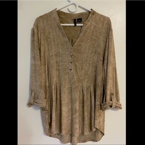 Gold long sleeve blouses